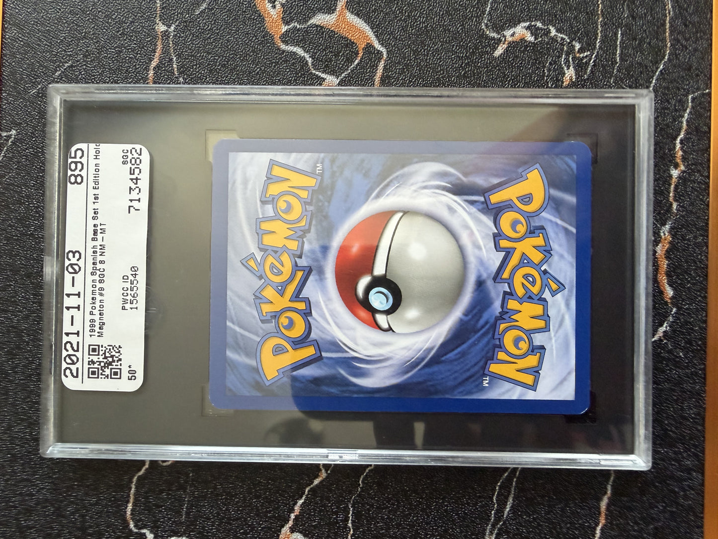 Magneton Base Set Holo 1ª Edición, Español, SGC 8 - foto original sin procesar