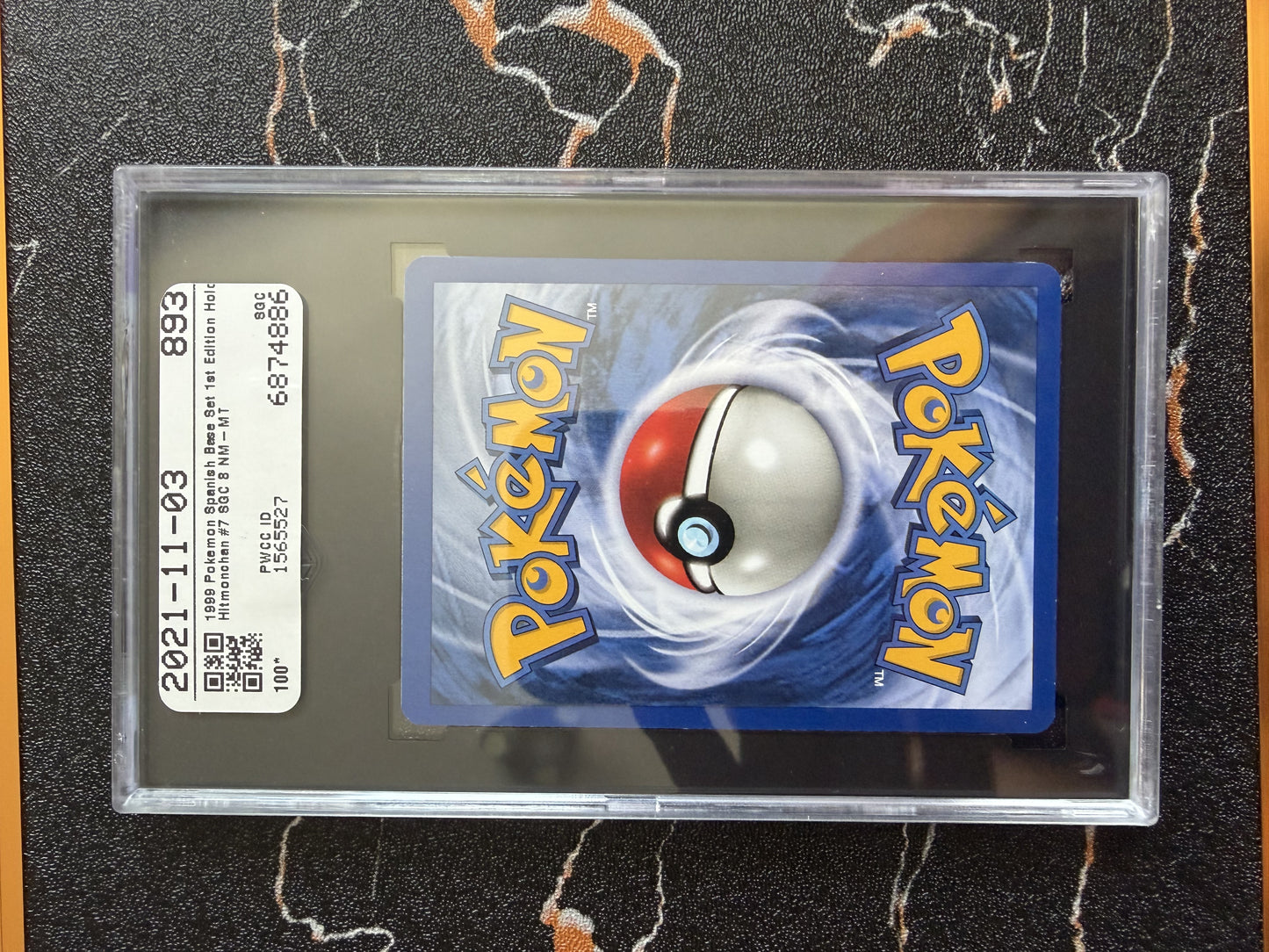 Hitmonchan Base Set Holo 1ª Edición, Español, SGC 8 - foto original sin procesar