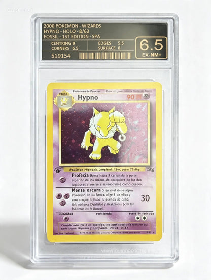Hypno Fossil Holo 1ª Edición, Español, European Grading 6,5