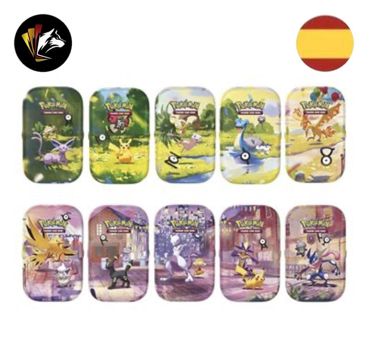Mini Tin 30 Aniversario Pokémon TCG, 10 diseños diferentes - Iberian Collect