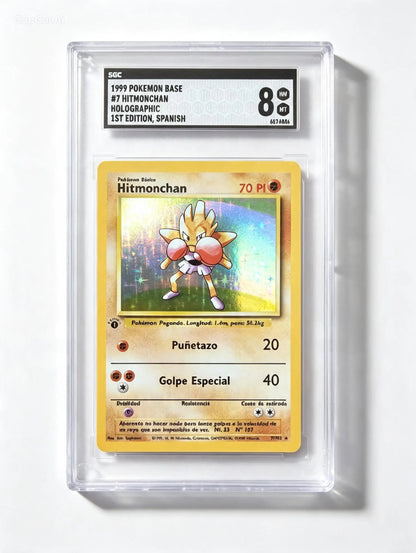 Hitmonchan Base Set Holo 1ª Edición, Español, SGC 8
