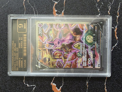 Espeon V Full Art, Coreano, European Grading 9 - foto original sin procesar