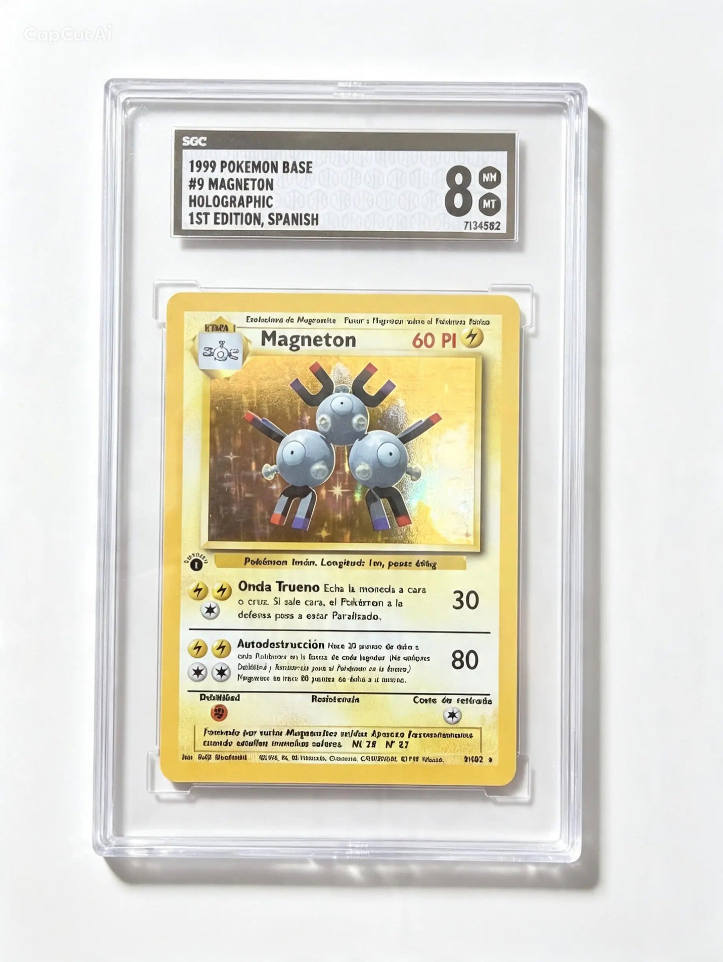 Magneton Base Set Holo 1ª Edición, Español, SGC 8