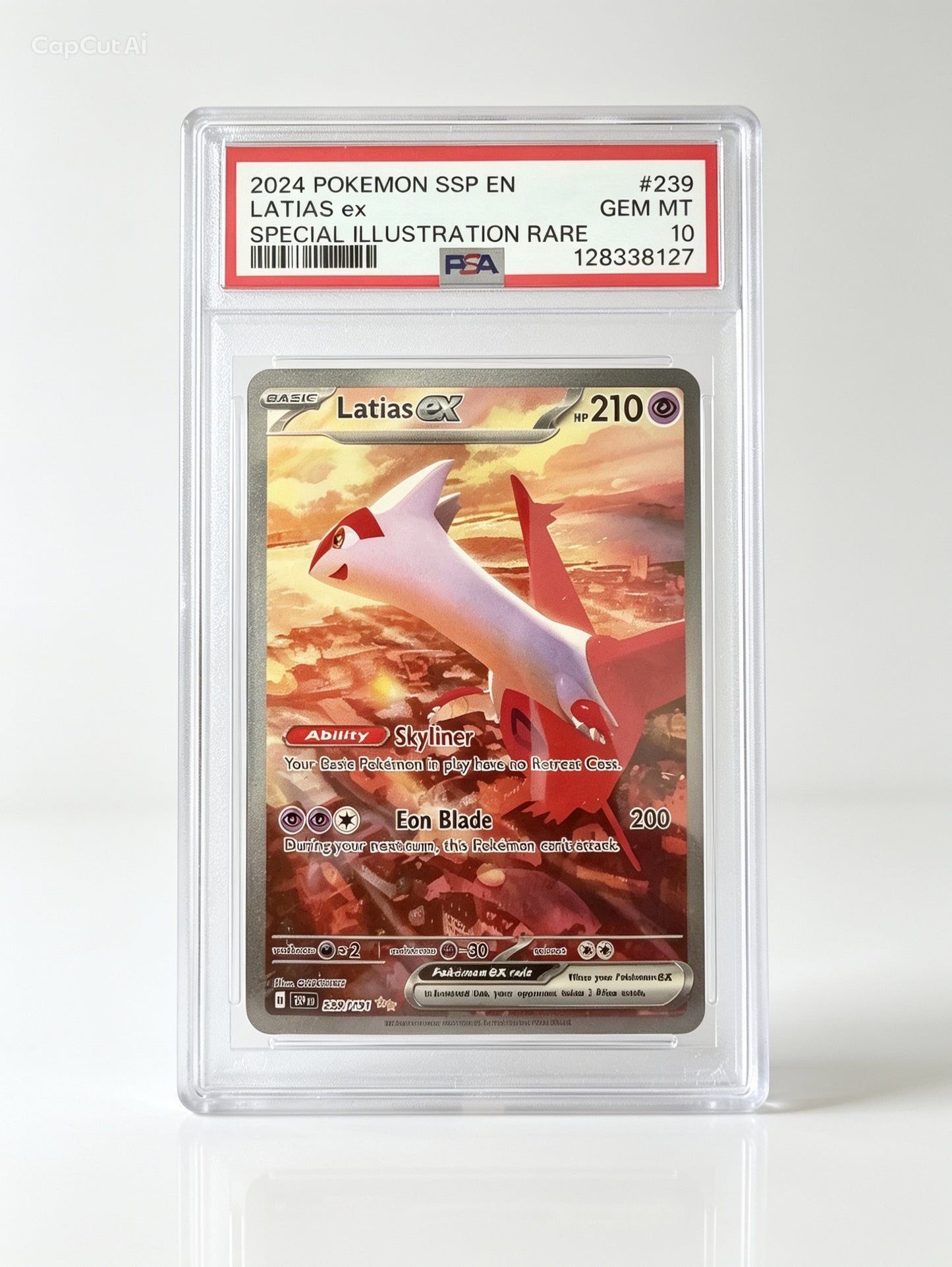 Carta Latías ex Special Ilustration rare , Surging Sparks PSA 10 , Inglés