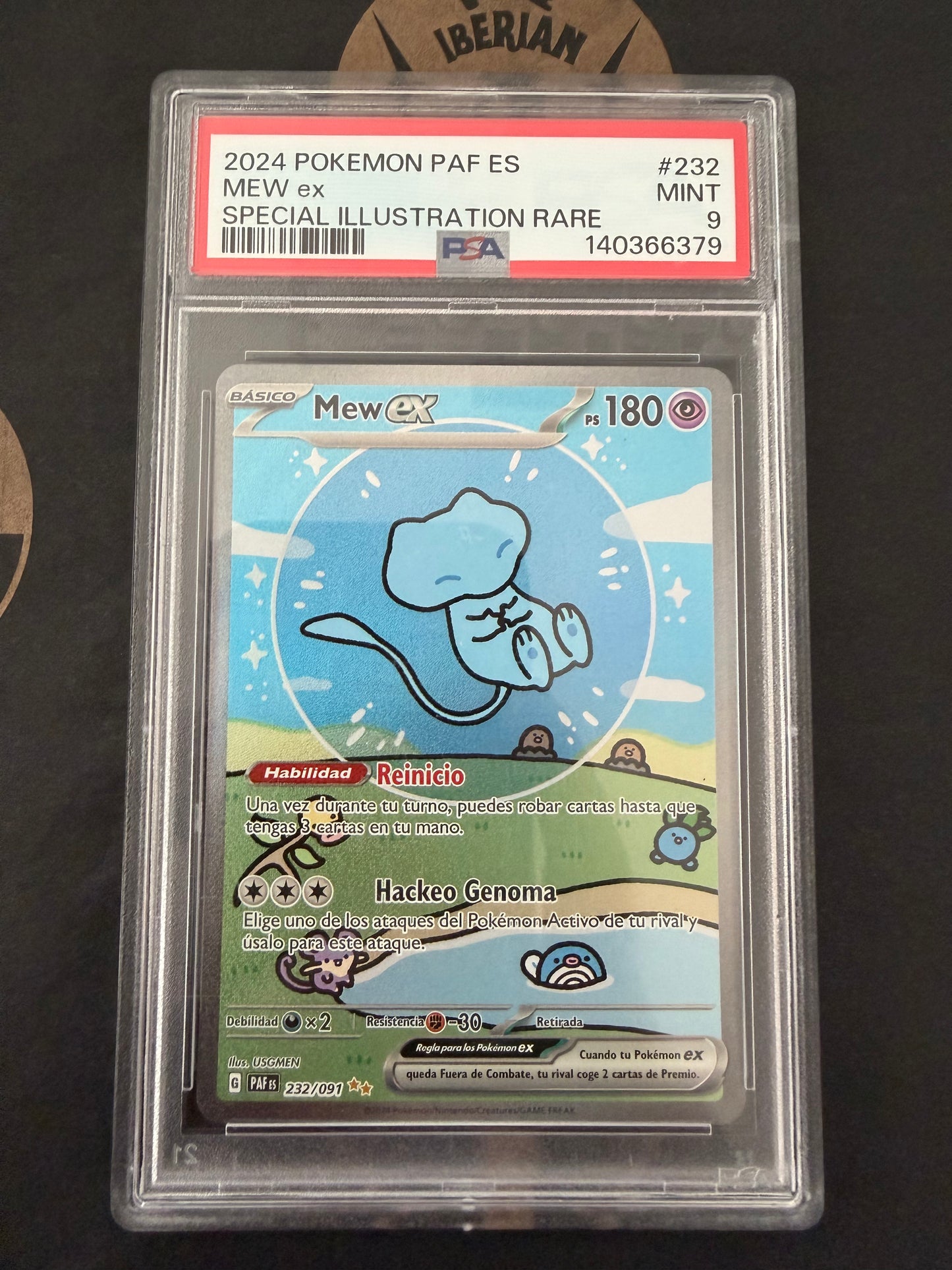 Mew ex ( Buble Mew ) Español PSA 9