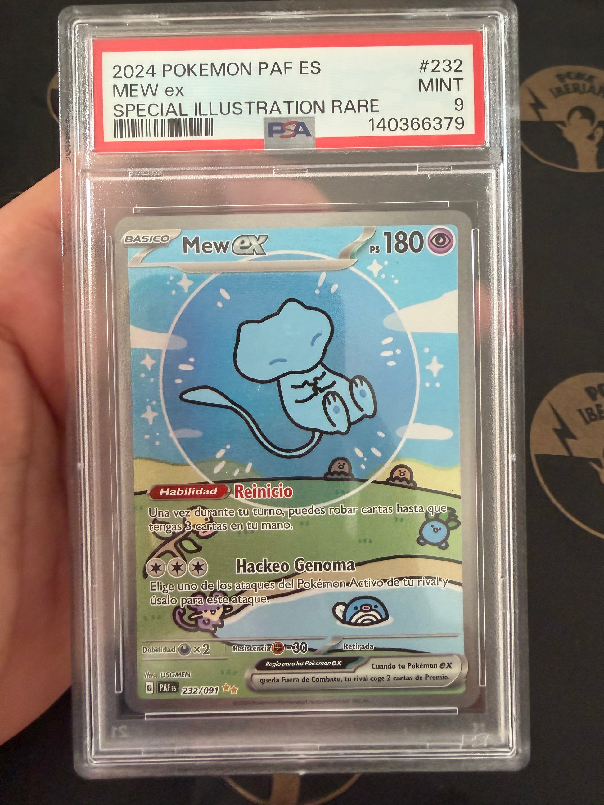 Mew ex ( Buble Mew ) Español PSA 9