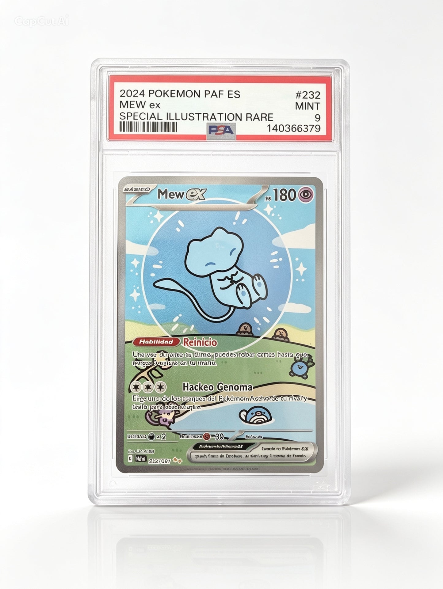 Mew ex ( Buble Mew ) Español PSA 9