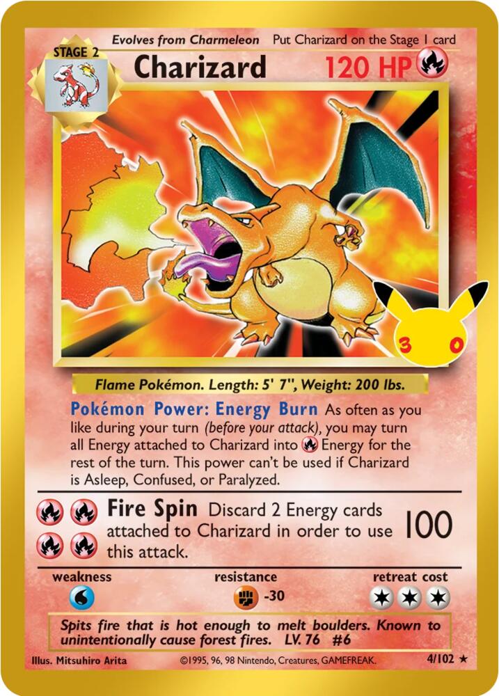 30 aniversario Pokemon - mejor carta